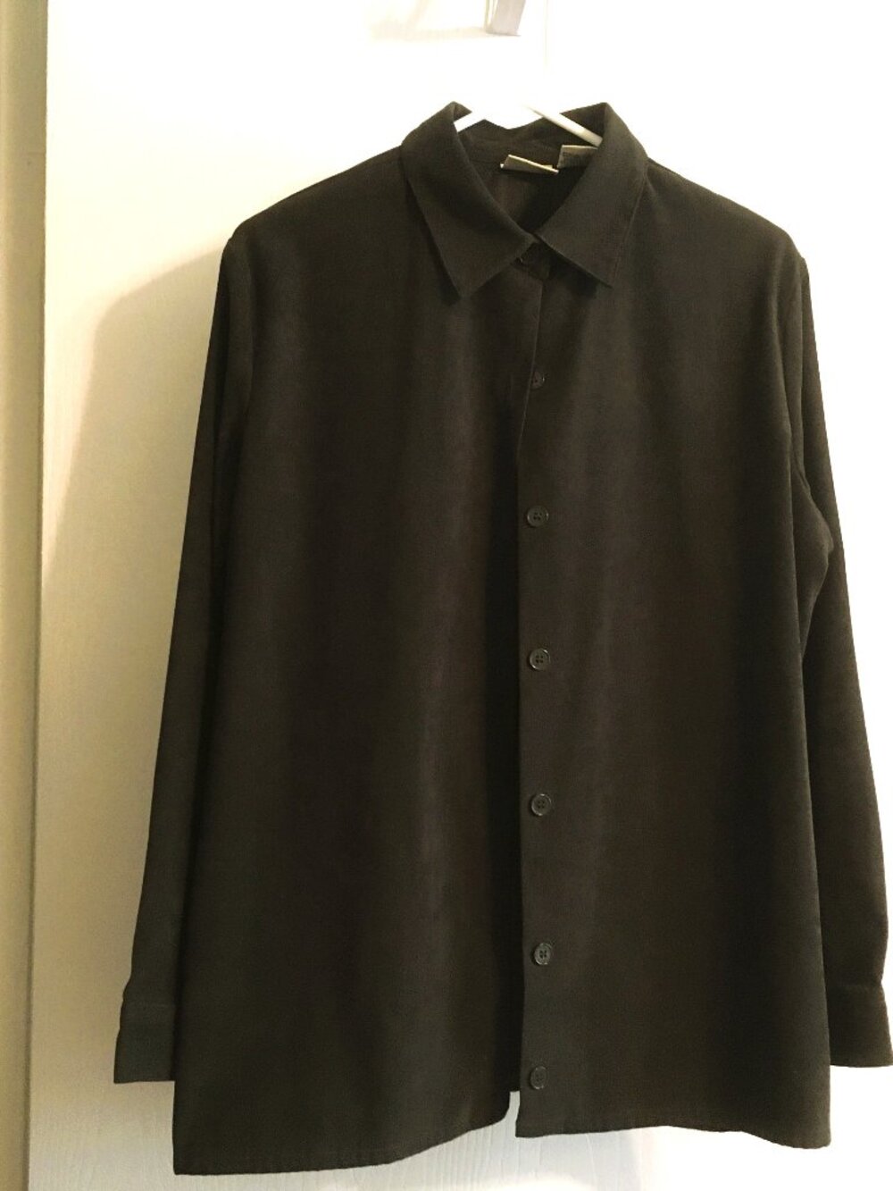 Lee Essentials Women’s Shirt Jacket, Dark Olive Green